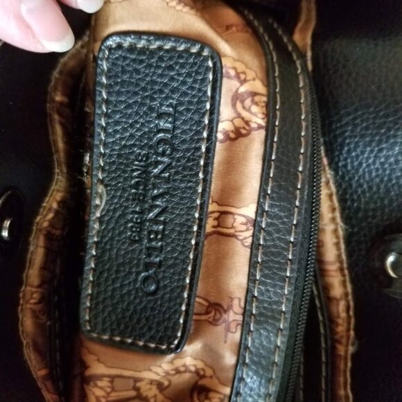 Vtg Tignanello Black Pebbled Leather Convertible Bag Tote Crossbody Bucket - Picture 11 of 15